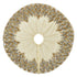 Handmade Christmas Tree Skirt - Hand Beaded Metallic Starburst on French Vanilla Silk - 60"/72" - ARCADIA HOME
